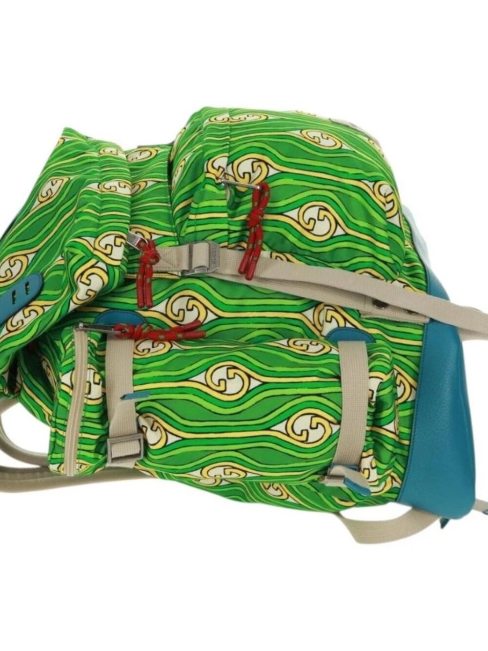 GUCCI The North Face Backpack Nylon Green Silver 650294 Auth 170794SAM - Picture 4 of 15